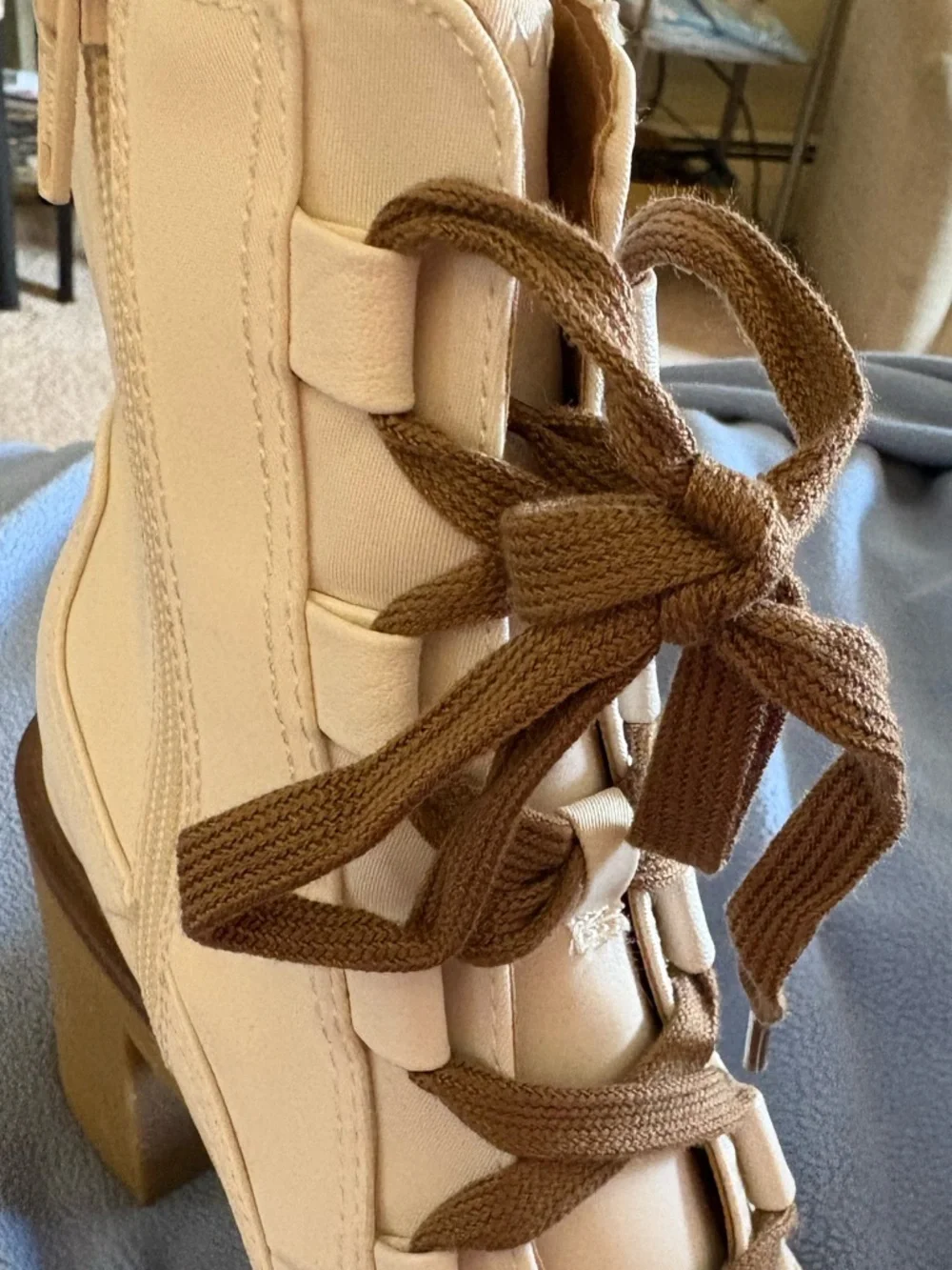 NEW-9  Lace-Up Zipper 3”heel   Ankle Boots - Y2K festival Bohemian